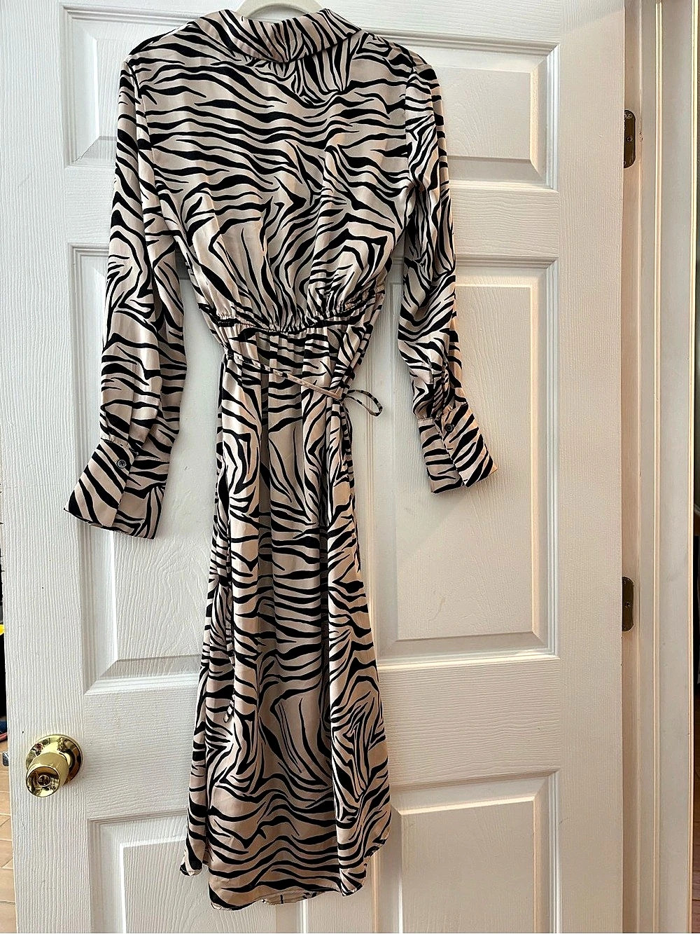 Dress Forum Zebra Print Maxi Dress Size Medium NWT